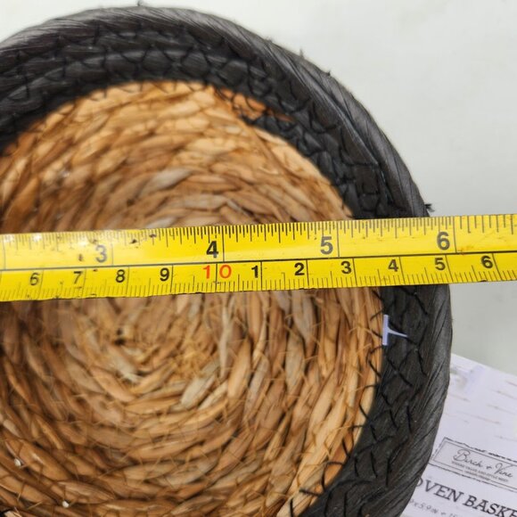 New Small Set of 2 Baskets Woven Basket Dark Navy Blue Decor Keys Holder Entrywa - Picture 6 of 11